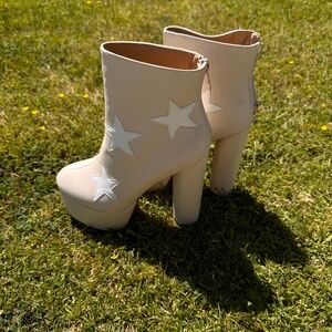 David Bowie Star Platform Booties